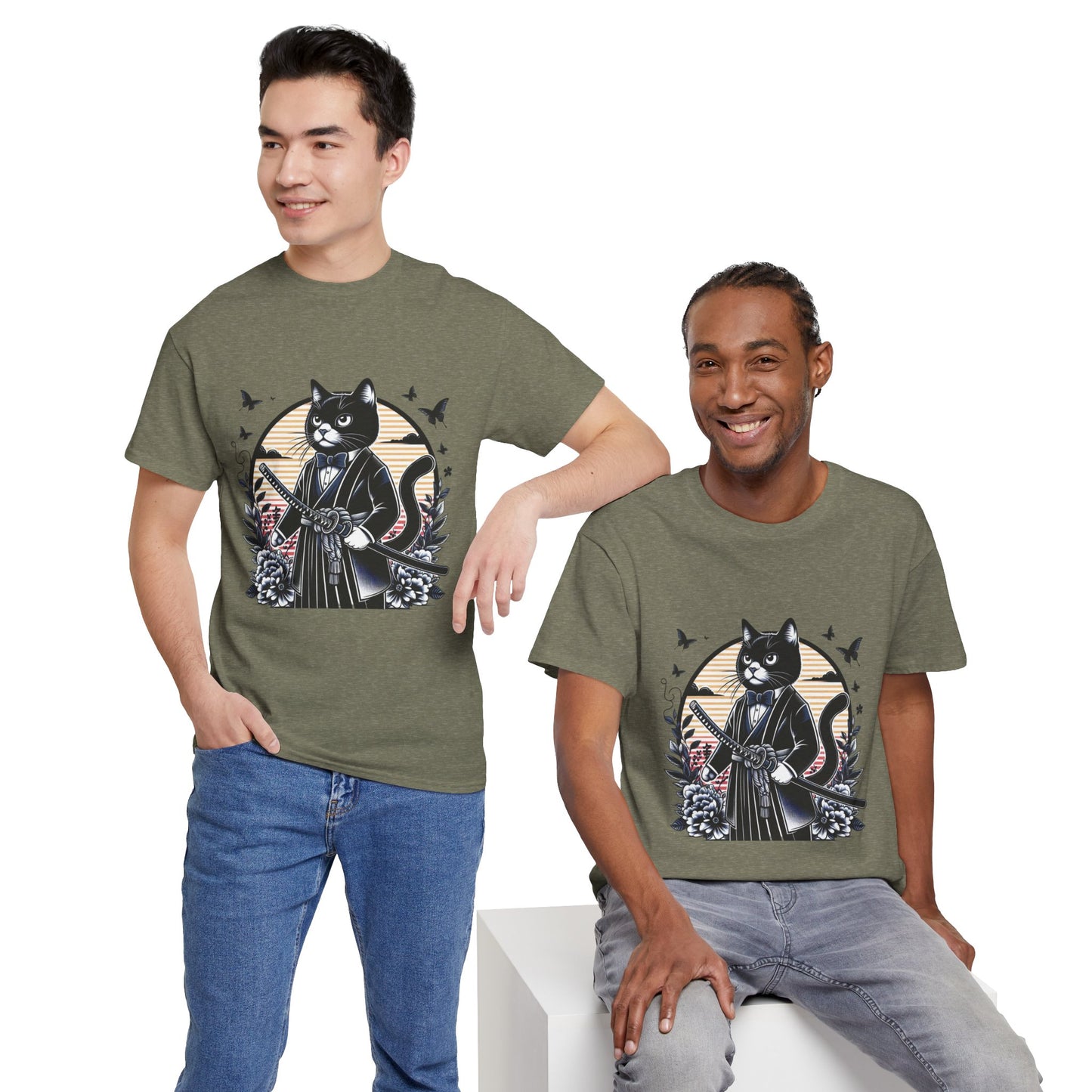 Samurai Tux Cat Tee