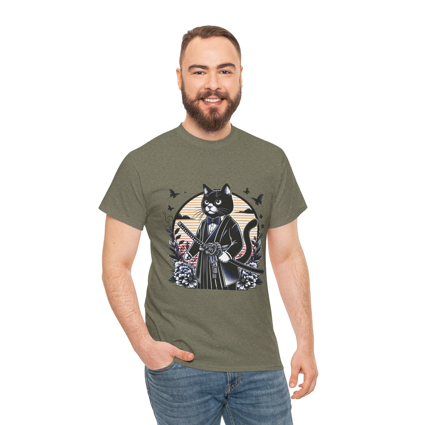 Samurai Tux Cat Tee