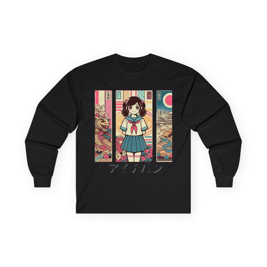 Kawaii Schoolgirl Long Sleeve Tee