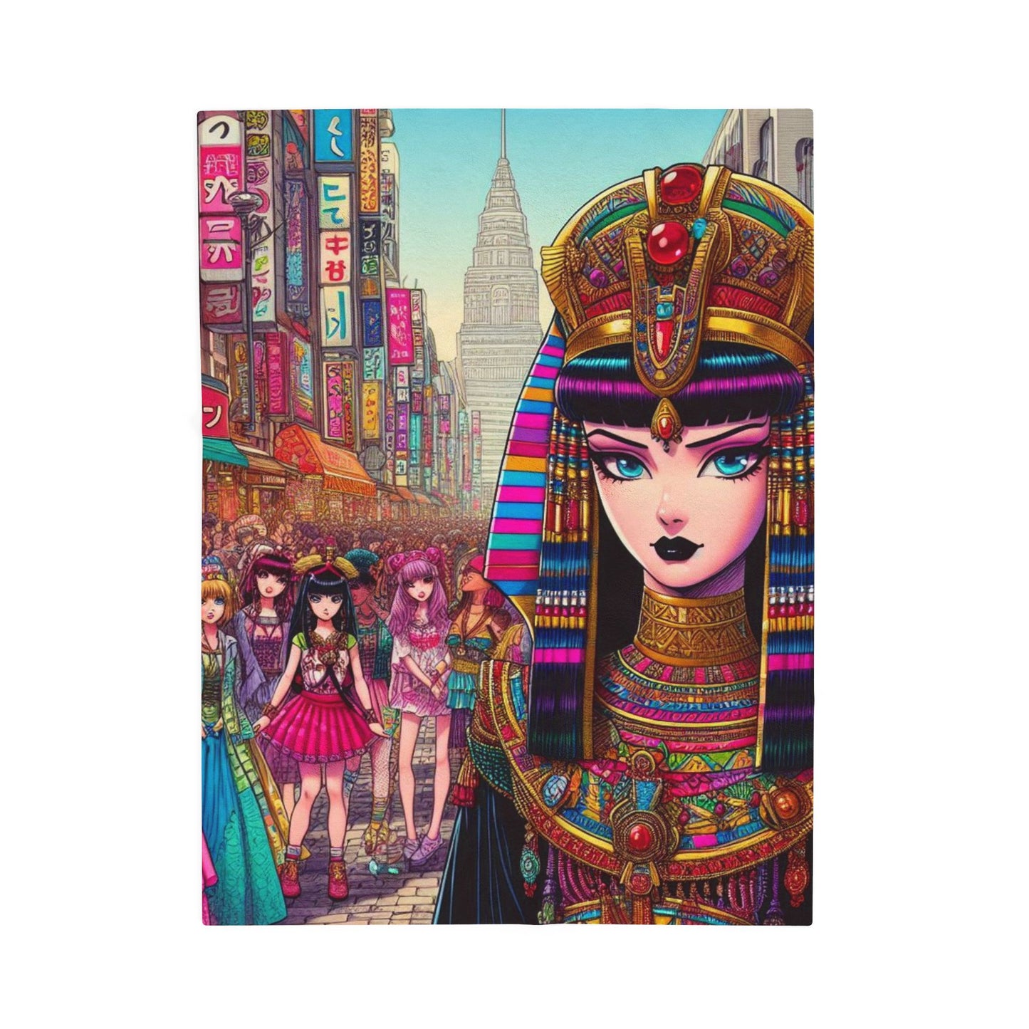 Harajuku Queen Cleopatra Plush Blanket