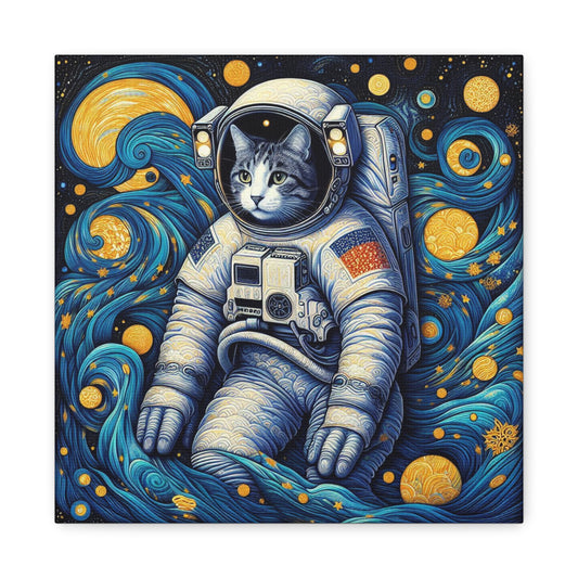 Space van Cat Canvas
