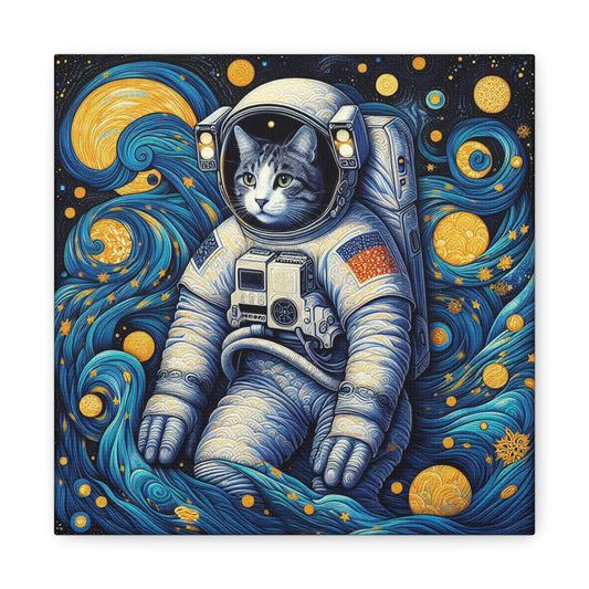Space van Cat Canvas