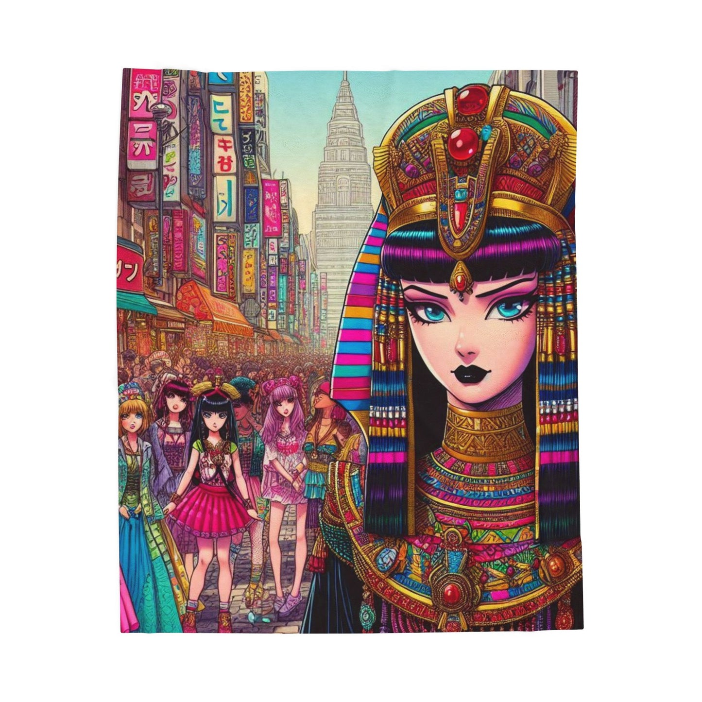 Harajuku Queen Cleopatra Plush Blanket