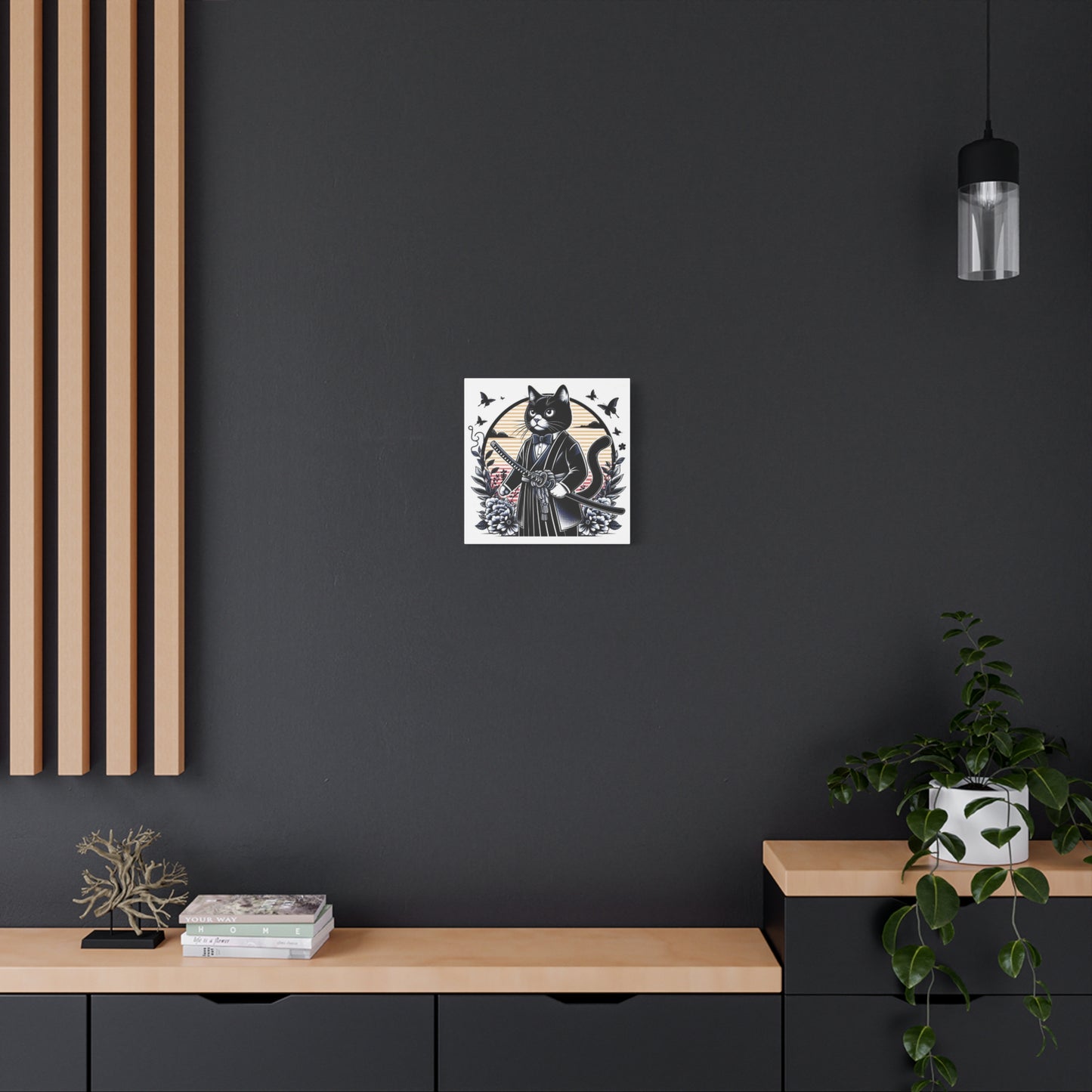 Samurai Tux Cat Canvas