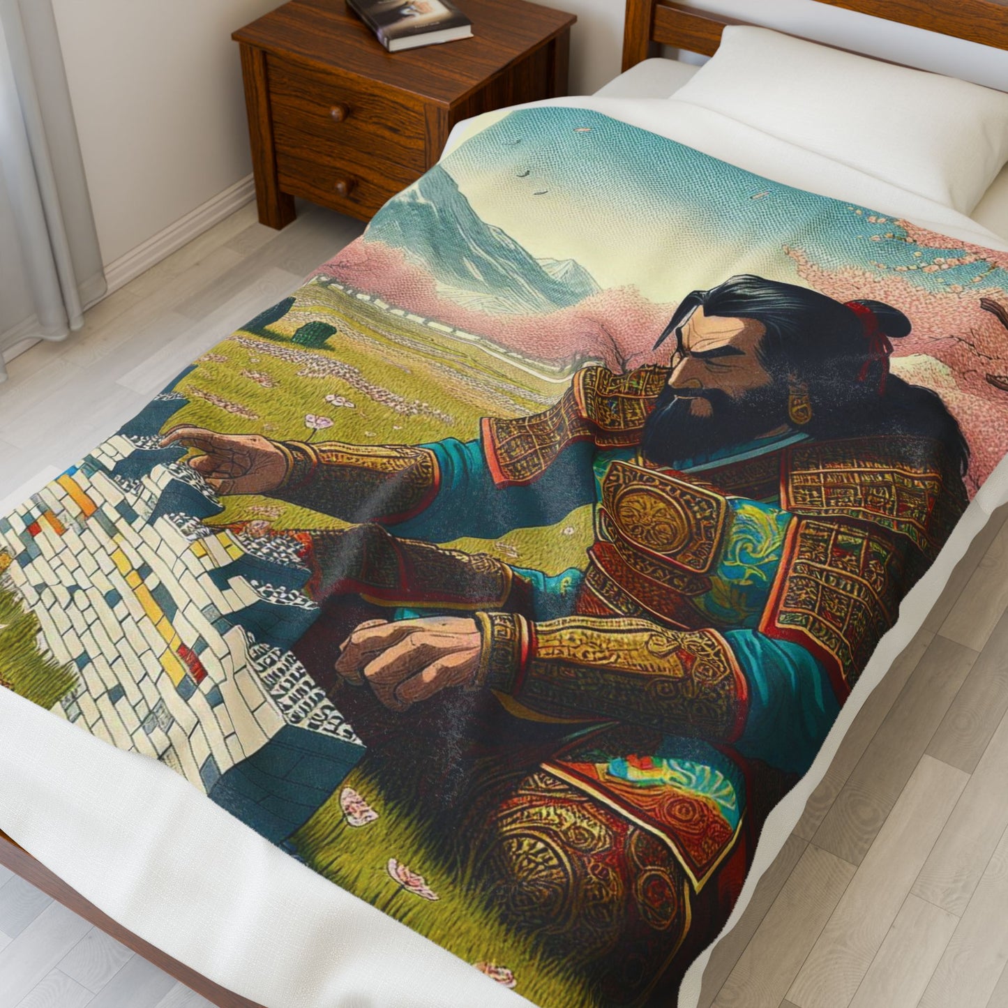 Ghenghis Builds a Wall Plush Blanket