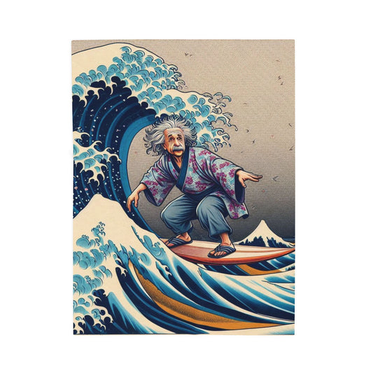 Einstein's Brain Waves Plush Blanket