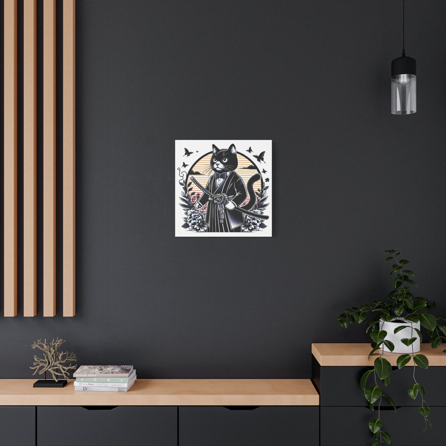 Samurai Tux Cat Canvas