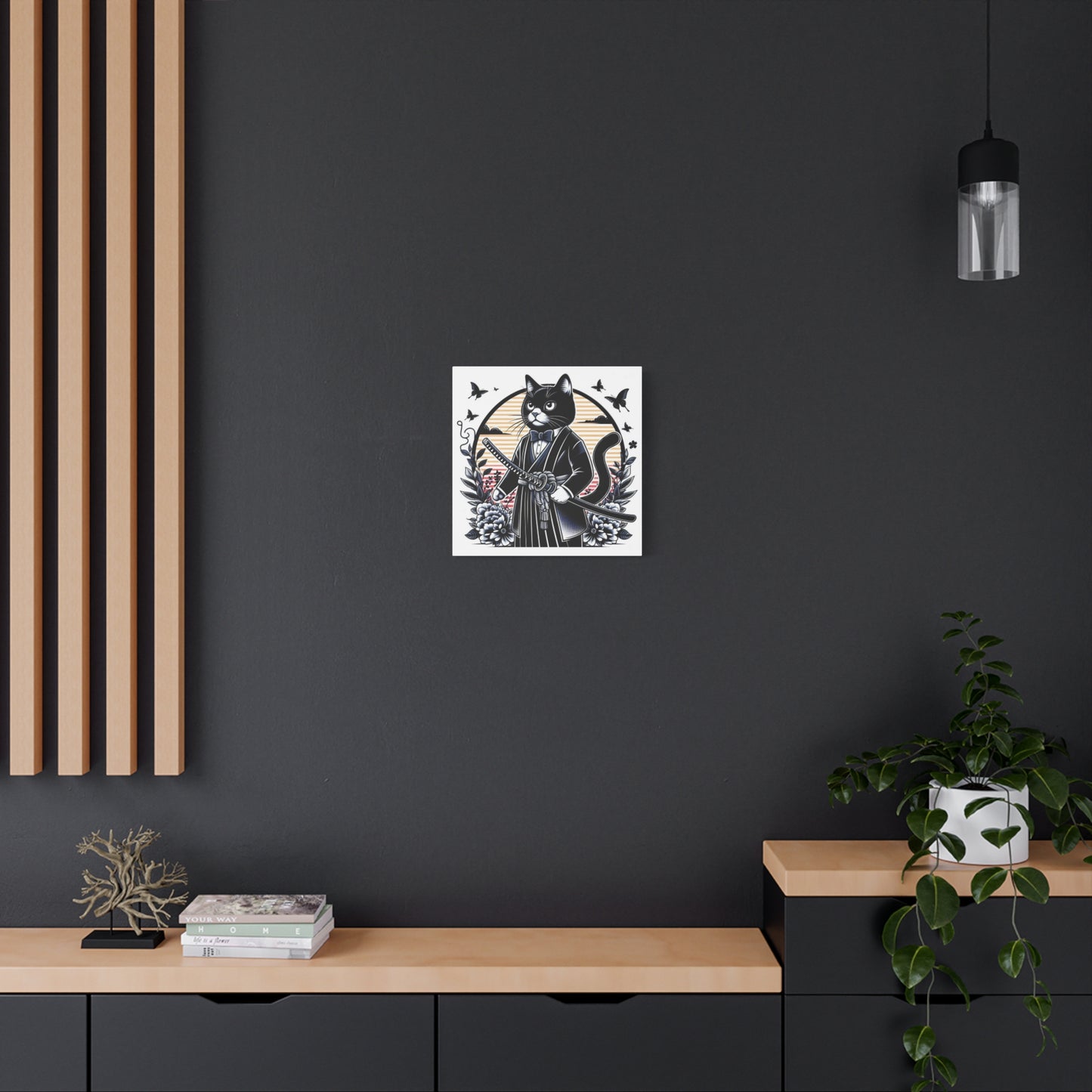 Samurai Tux Cat Canvas