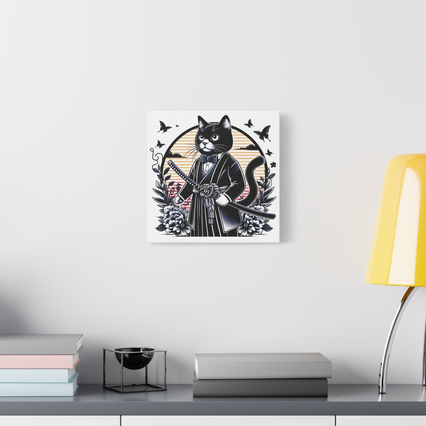 Samurai Tux Cat Canvas