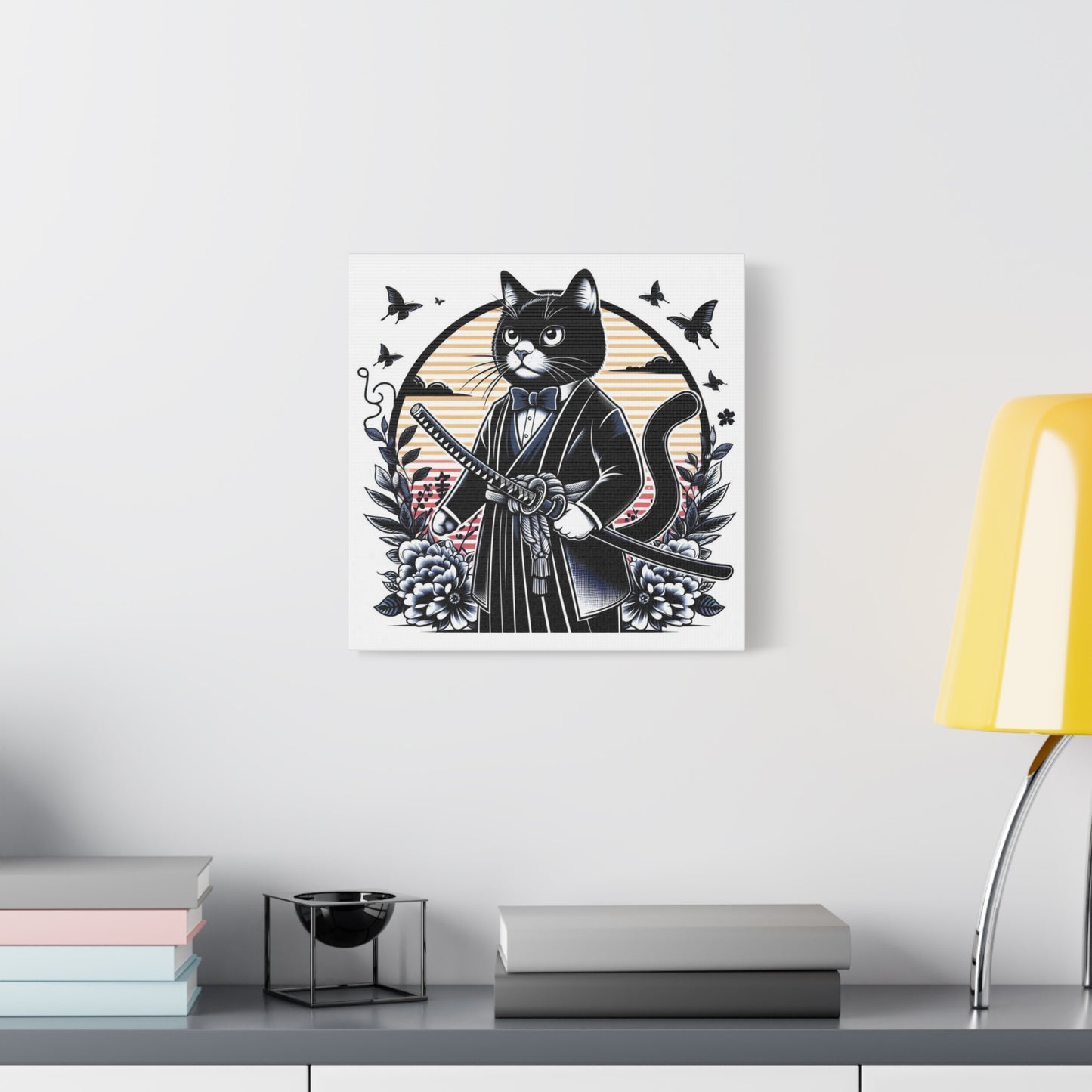 Samurai Tux Cat Canvas