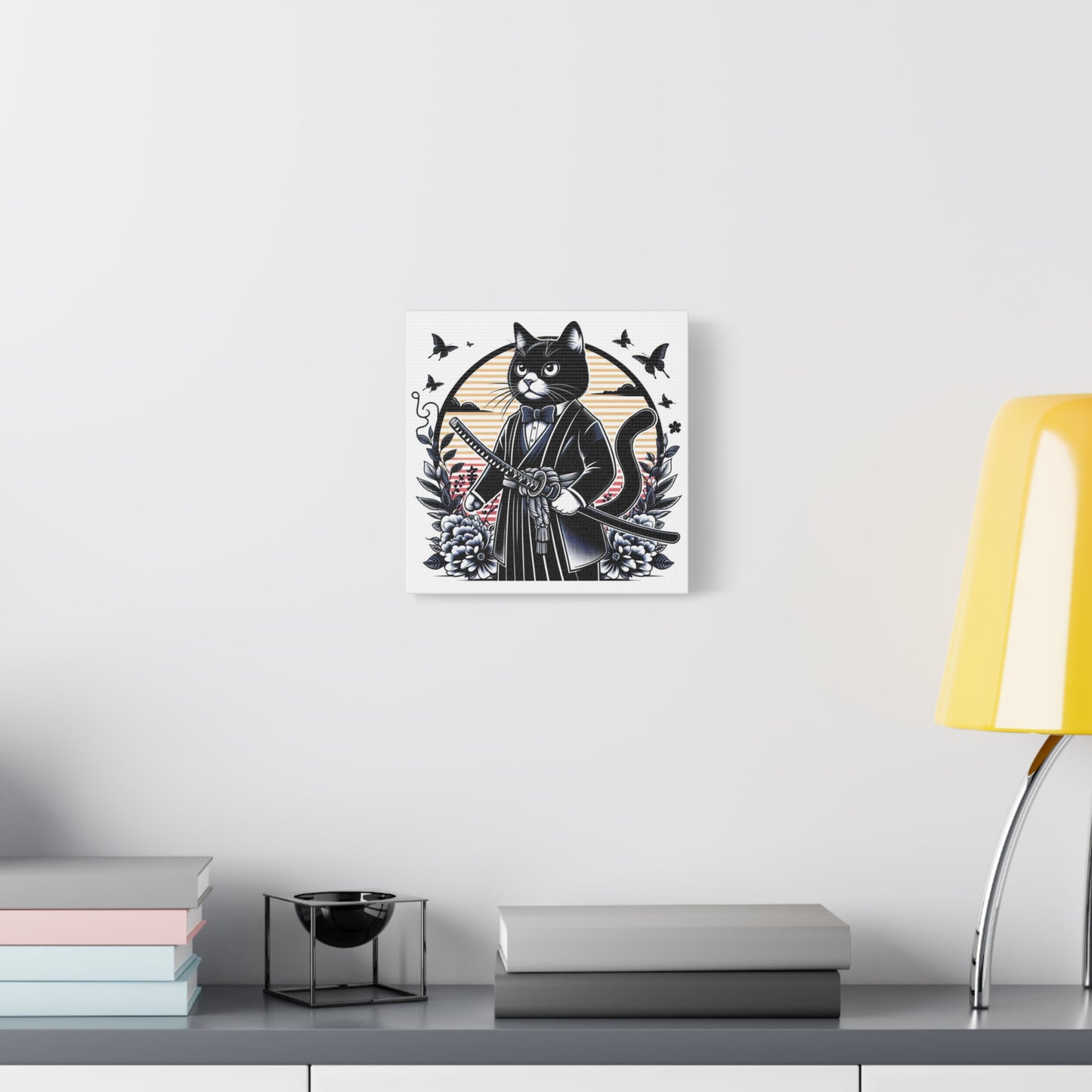 Samurai Tux Cat Canvas